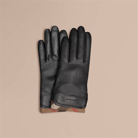 burberry gloves touch screen|Leather Gloves in Black .